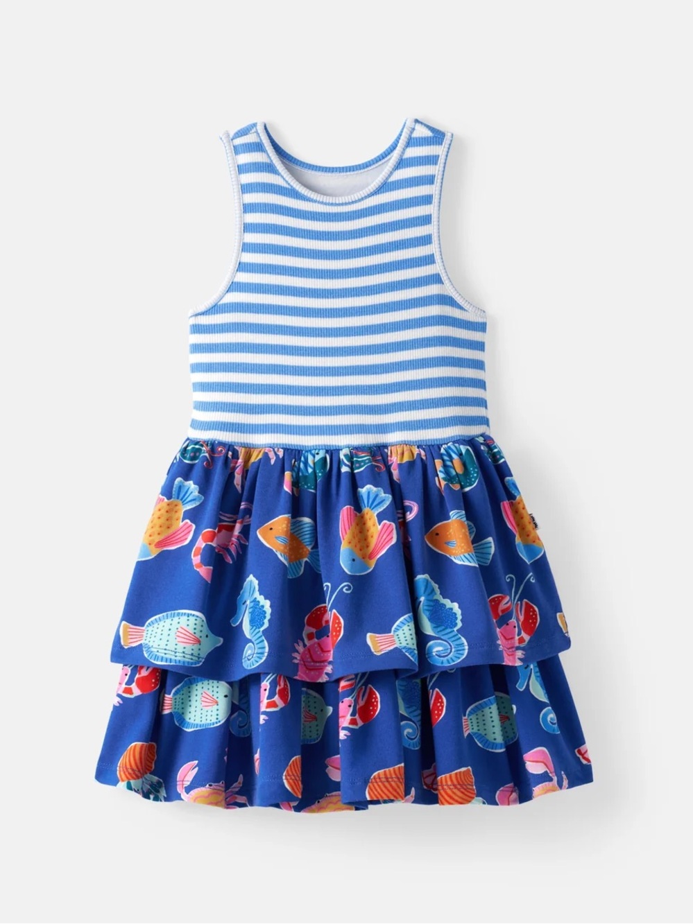Little Sleepies Tidepool Party Tiered Dress - 4T EUC